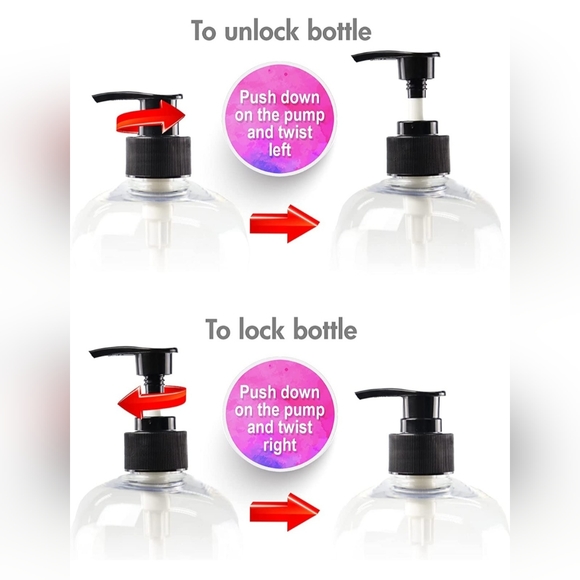 Epic Living Latex-free Pump Bottles Soap Shampoo Conditioner 6 pack (2- 3pcs) - Picture 5 of 7